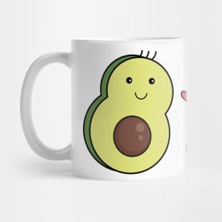 Mr Avocado Kawaii And Baby Avocado Kawaii Mug